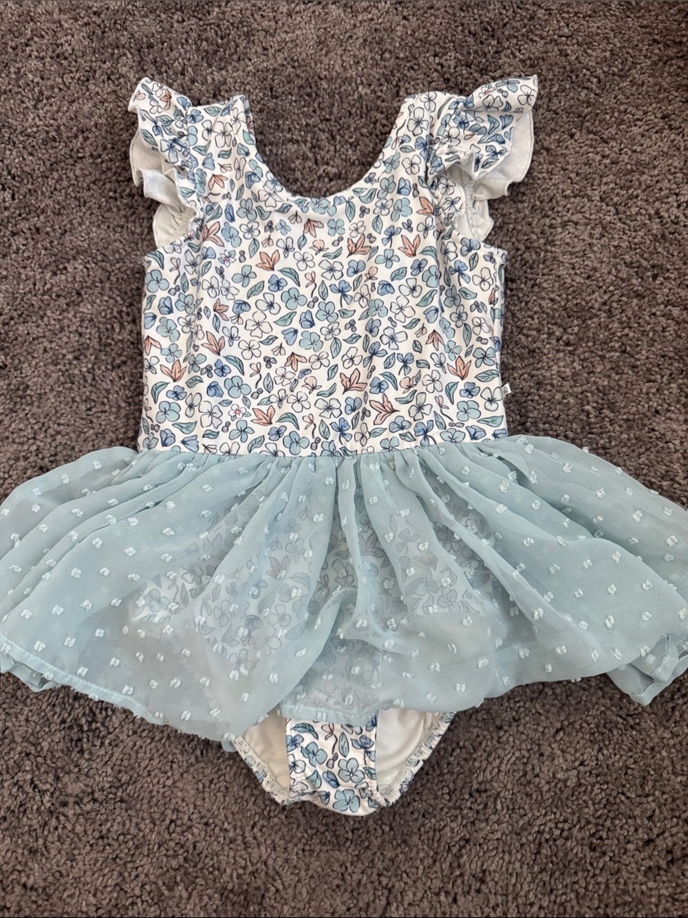 Caden Lane Toddler Floral Blue Tutu